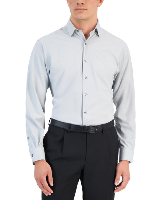 Translation missing: en.Alfani Men's Regular Fit Travel Ready Dress Shirt Misty Harbor-17-17.5 32/33