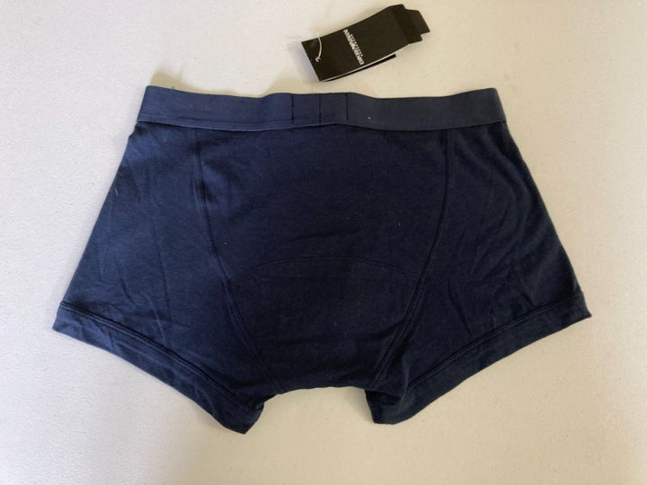Translation missing: en.Emporio Armani Stretch Cotton Boxer Briefs &amp; Monogram Trunks Blue-Small