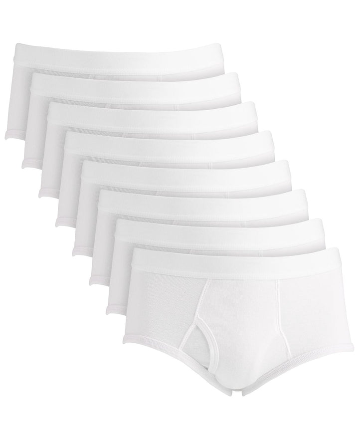 Translation missing: en.Club Room Men's Full Cut Briefs 8Pk Tagless Design No Ride Up White-Small