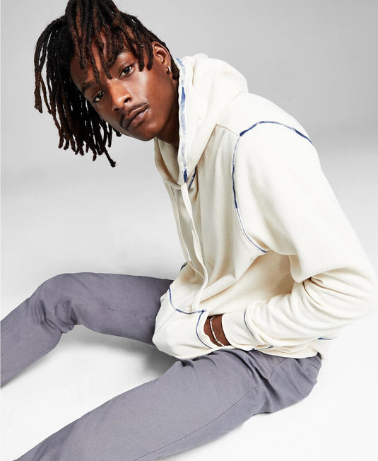Translation missing: en.And Now This Men's Regular Fit Painted Seams Fleece Hoodie in Highbeam Tan-Large