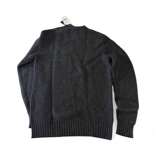 Translation missing: en.The Men's Store Designer Wool/Cashmere Tipped Crewneck Sweater Coal-Small