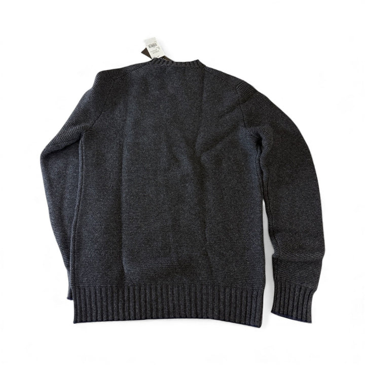 Translation missing: en.The Men's Store Designer Wool/Cashmere Tipped Crewneck Sweater Coal-Small