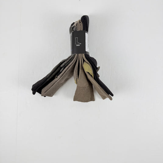 Translation missing: en.Men's 4-Pack Casual Argyle Crew Socks Khaki Brown-Size 6-12.5