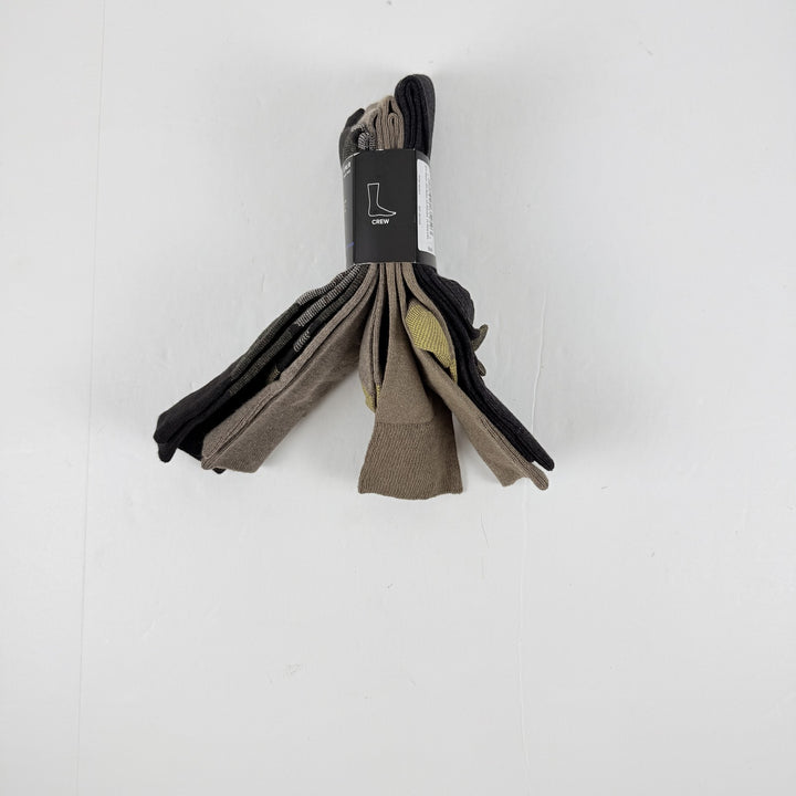 Translation missing: en.Men's 4-Pack Casual Argyle Crew Socks Khaki Brown-Size 6-12.5