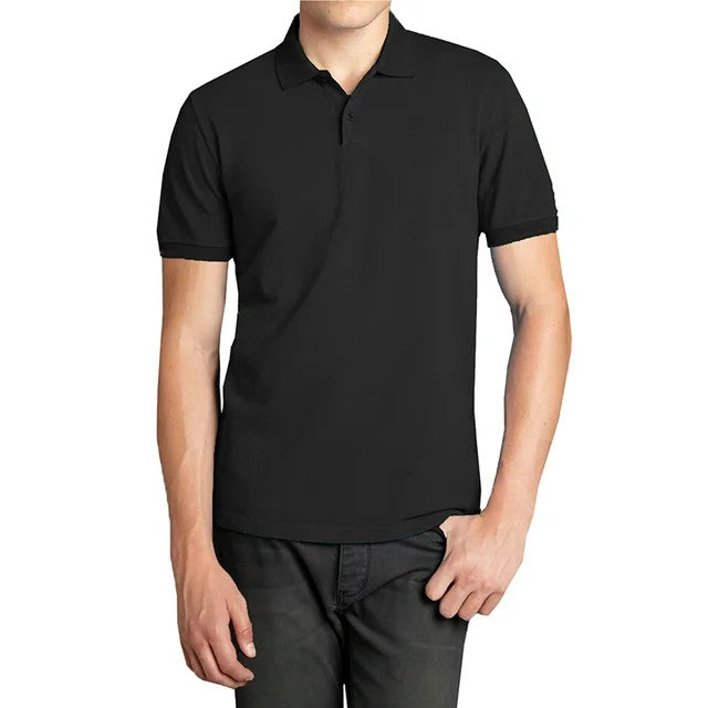 Translation missing: en.Jump Start By Harvic Mens Short Sleeve Pique Polo Shirts in Black-Large
