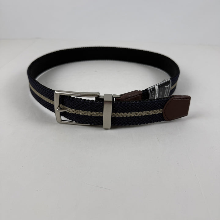 Translation missing: en.Perry Ellis Portfolio Men's Woven Webbed  Reversible Belt Black Blue-Size 34