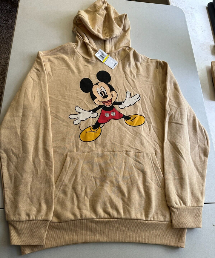 Translation missing: en.Hybrid Apparel Men's Classic Mickey Hoodie Sweatshirt in Sand-Medium