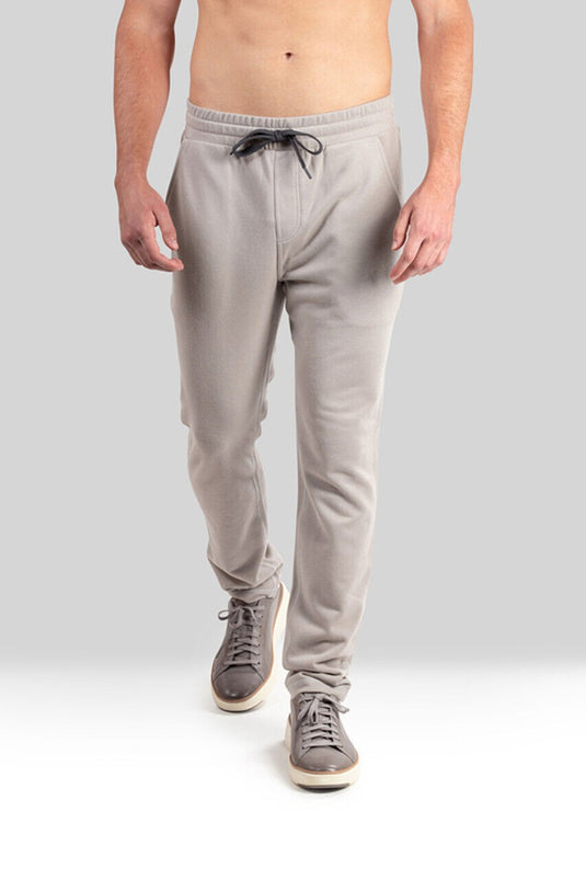 Translation missing: en.Natori Men's Classic-Fit French Terry Pants in Drizzle Gray-Size Small