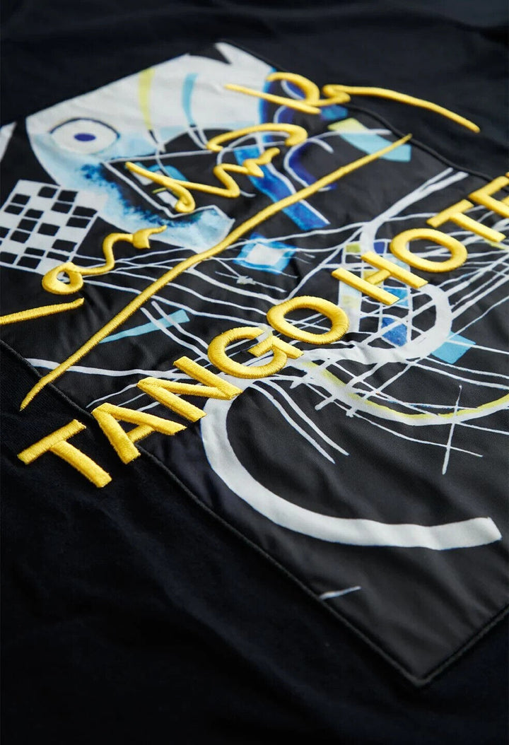 Translation missing: en.Tango Hotel Men's Kandinsky Blues T-Shirt Black-Size XL