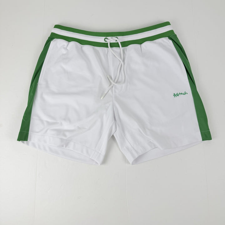 Translation missing: en.All Good Things Are Welcome Here Volley Shorts 6.5 Inseam White/Green-2XL