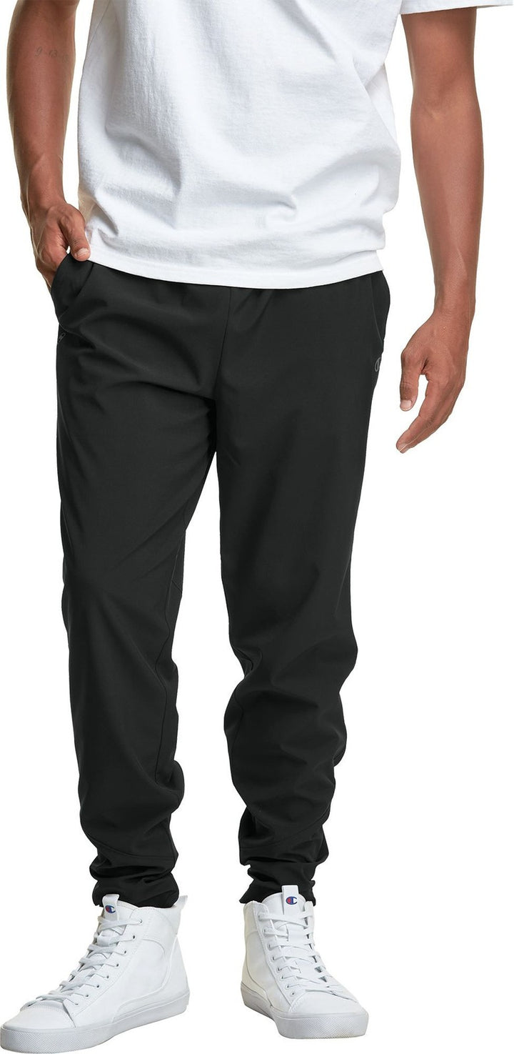 Translation missing: en.Champion Men's Mvp Modern-Fit Stretch Moisture-Wicking Track Pants - Black-Small