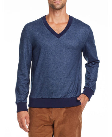Translation missing: en.Tallia Men's Slim Fit Navy V Neck Sweater-Size Medium
