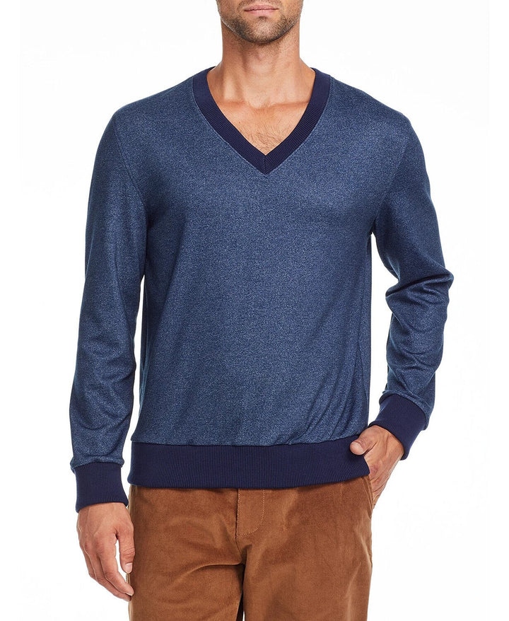 Translation missing: en.Tallia Men's Slim Fit Navy V Neck Sweater-Size Medium