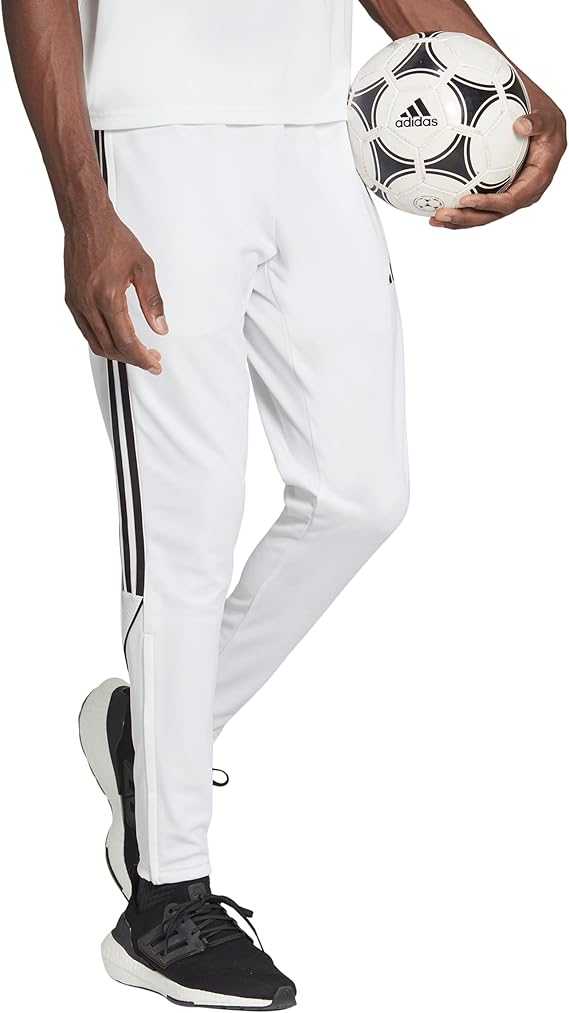 Translation missing: en.adidas Men's Tiro 23 Soccer Pants Regular Fit Tapered Leg- White/Black-2XL