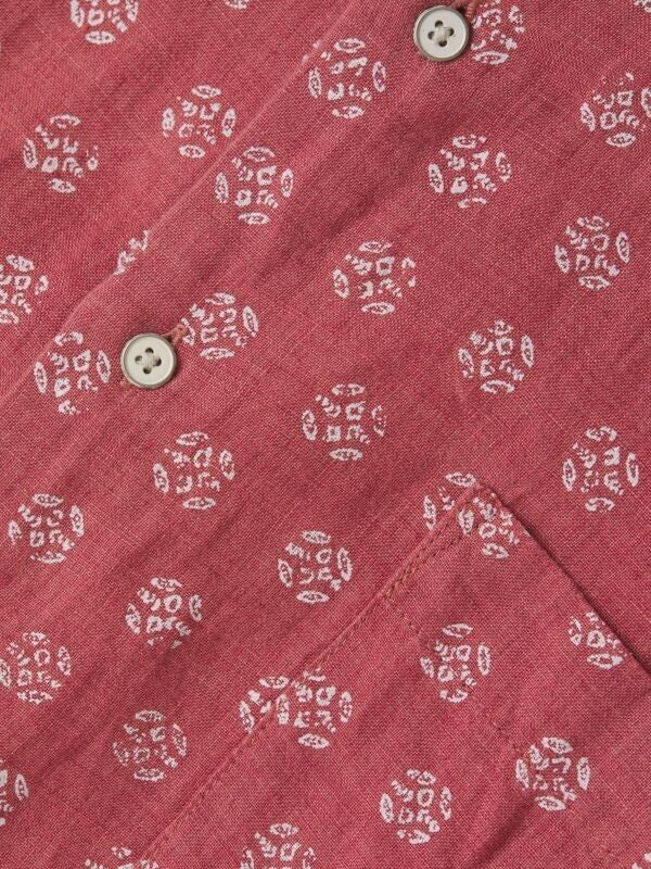 Translation missing: en.Peter Millar Men's Kiva Beach Linen Sport Shirt in Fruit Punch Red - Size Medium
