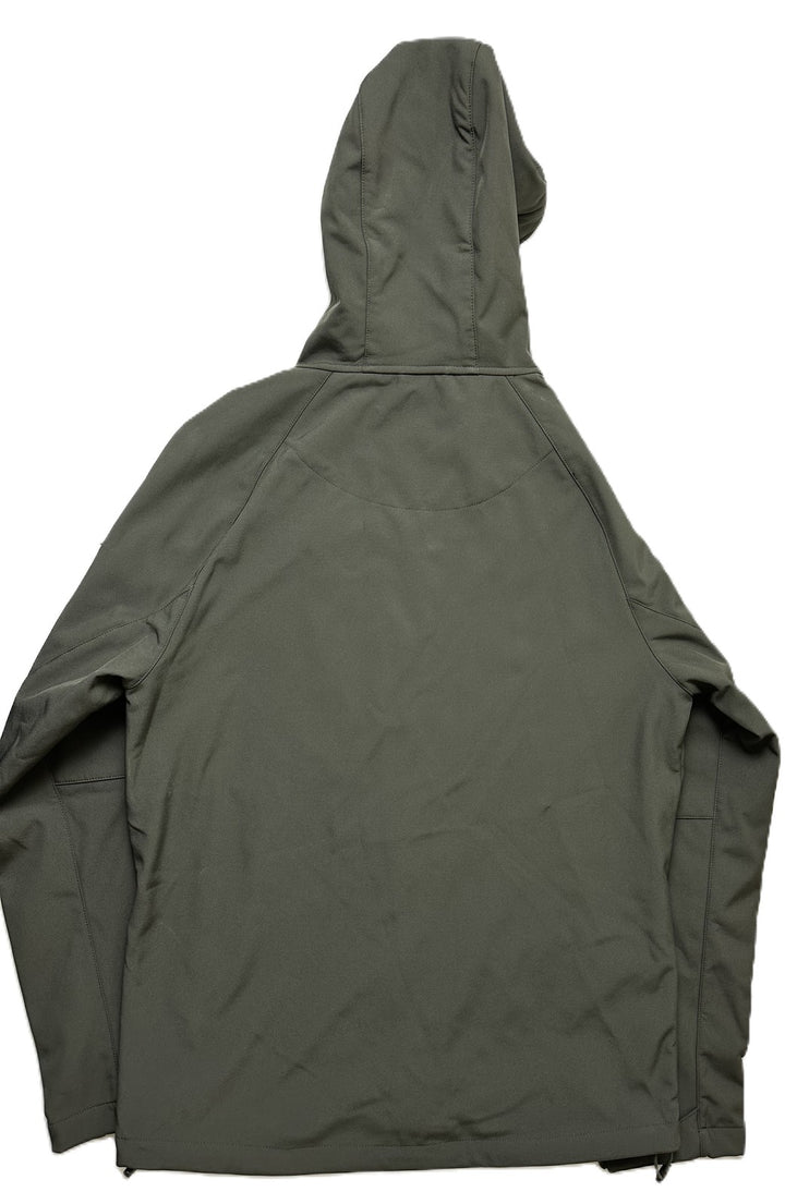 Translation missing: en.Bass Outdoor Mens Firebird Hooded Softshell Rain Jacket in Olive-Small