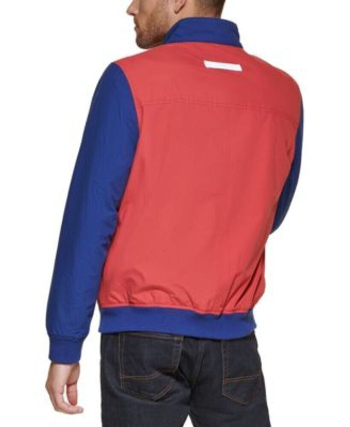 Translation missing: en.Club Room Men's Regular-Fit Color Block Bomber Jacket Red/White/Blue-Medium