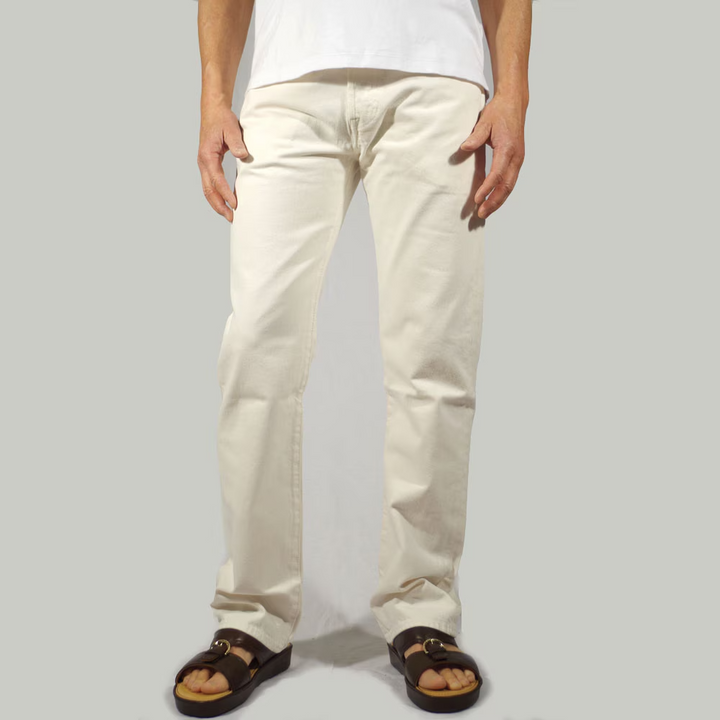Translation missing: en.Levi's Men's 501 Original Rent Free Lightweight Jeans Off White Cotton-38x30