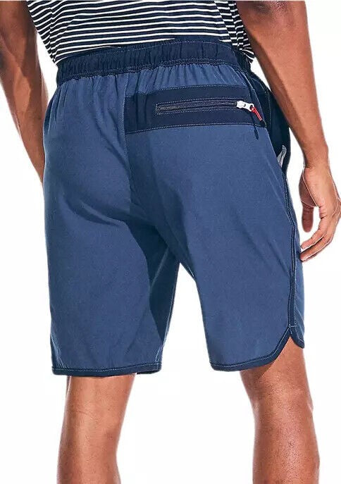 Translation missing: en.Nautica Men's 9" Stretch Performance Shorts in Deep Dive Wash Blue-Large 36-38W
