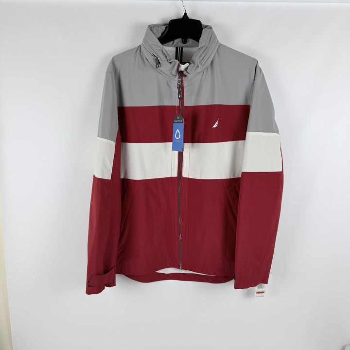 Translation missing: en.Nautica Men's Sport Jacket Size Medium Color Block Red Multi Wind &amp; Water Resist