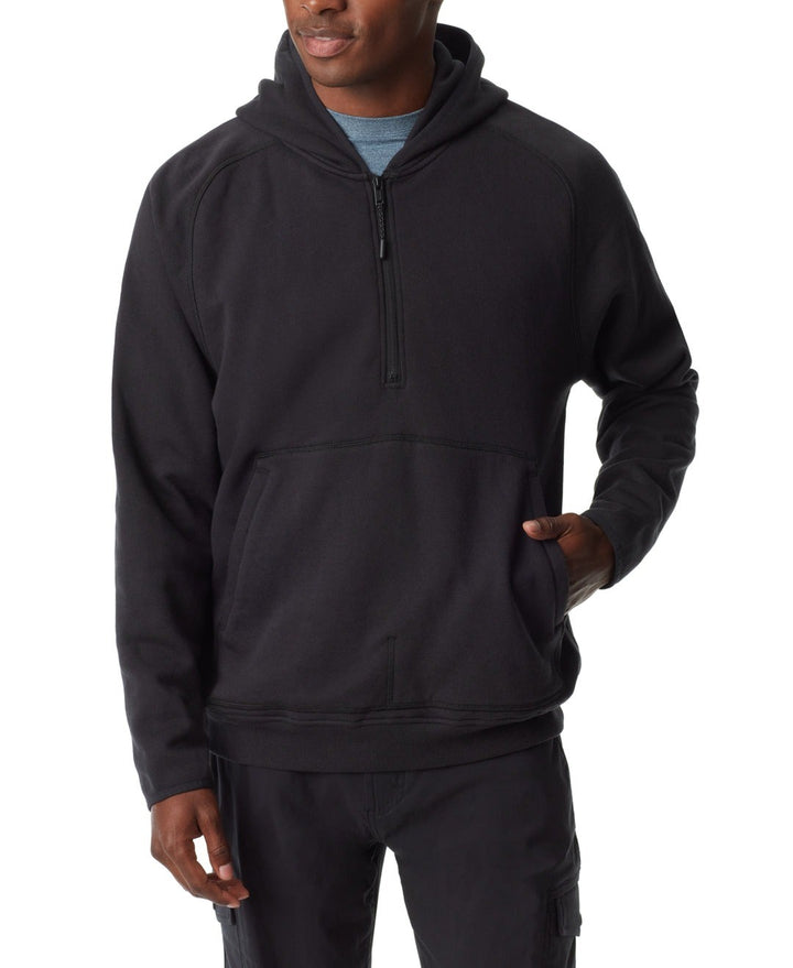 Translation missing: en.Bass Outdoor Men's Quarter-Zip Long Sleeve Hoodie - Caviar-2XL