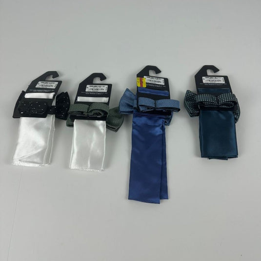 Translation missing: en.Alfani Men's Lot of 4 Premium Bow Tie &amp; Pocket Square Set Assorted-OS