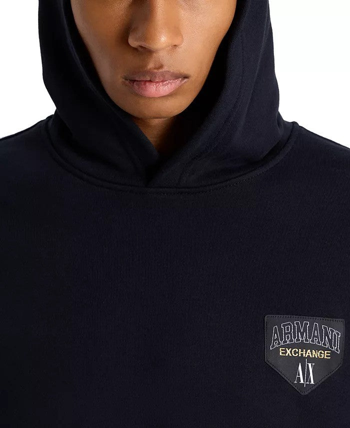 Translation missing: en.A|X Armani Exchange Hoodie Men's 2XL Navy Long-Sleeve Collegiate Logo Cotton Bld