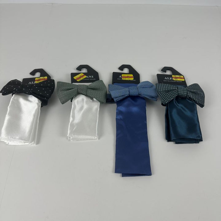 Translation missing: en.Alfani Men's Lot of 4 Premium Bow Tie &amp; Pocket Square Set Assorted-OS