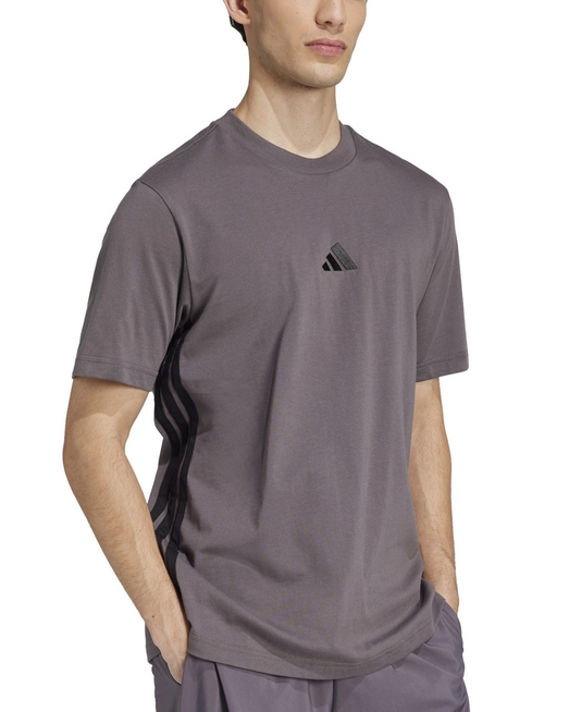 Translation missing: en.adidas Men's Essential Three-Stripes Single Jersey T-Shirt Grey-Medium