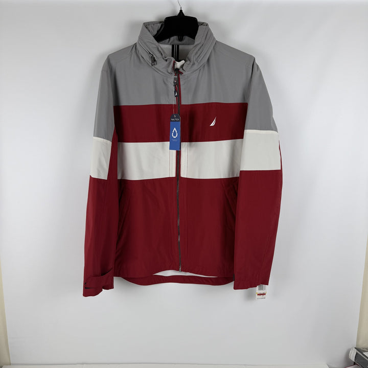 Translation missing: en.Nautica Men's Sport Jacket Size Medium Color Block Red Multi Wind &amp; Water Resist