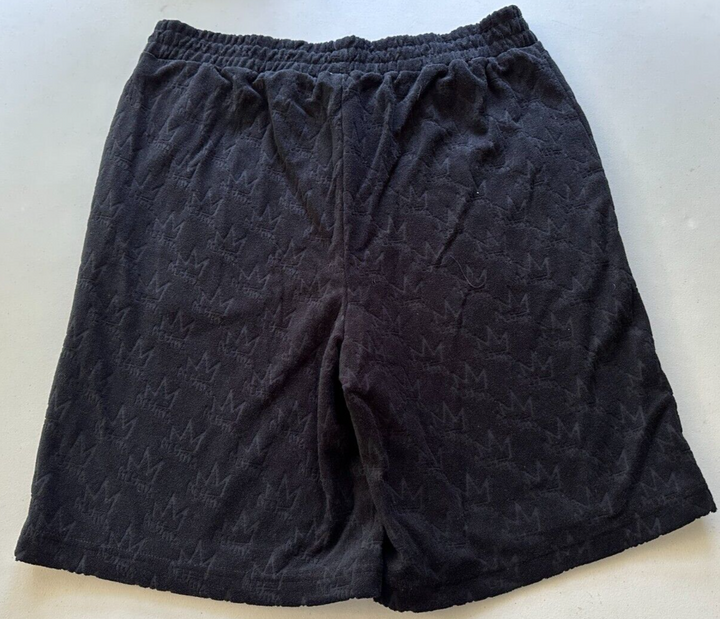 Translation missing: en.Royalty by Maluma Men's Relaxed-Fit Textured Logo 9-1/2" Terry Shorts Black-XL