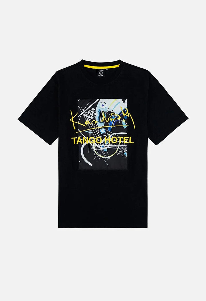 Translation missing: en.Tango Hotel Men's Kandinsky Blues T-Shirt Black-Size XL