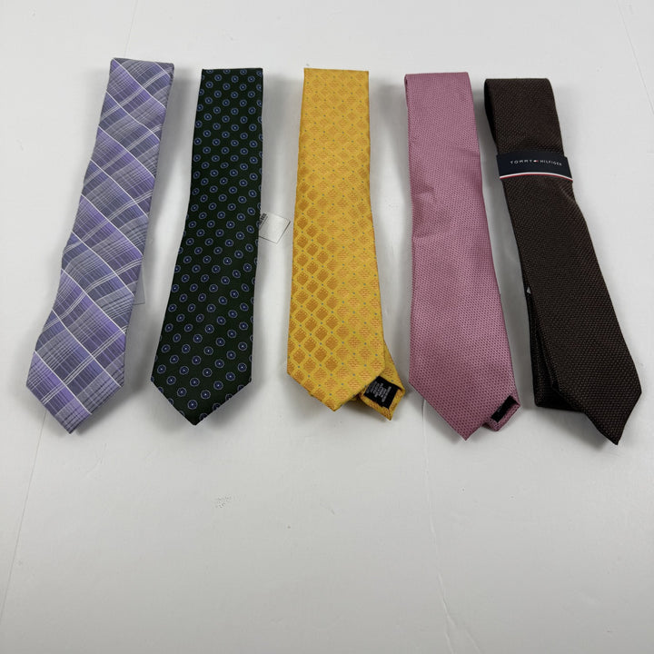 Translation missing: en.Tommy, Calvin Klein, PE, MK Lot of 5 Premium Silk Polyester Ties Assorted-OS