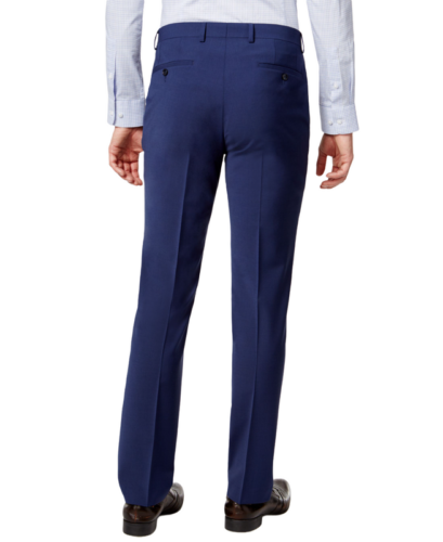Translation missing: en.bar III Men's Skinny Fit Stretch Wrinkle-Resistant Wool Suit Pants in Blue-38x34