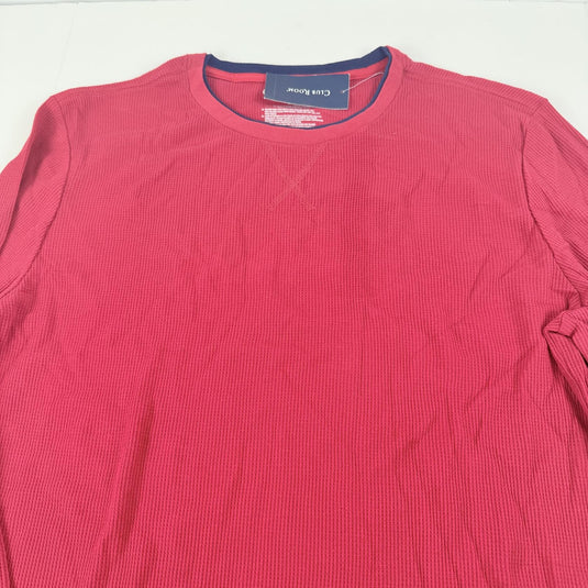 Translation missing: en.Club Room Men's Waffle Long-Sleeve T-Shirt &amp; Pajama Pant Set Jester Red-Large