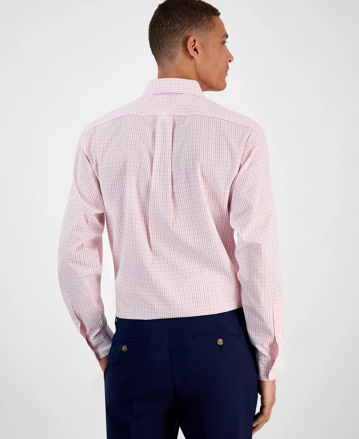 Translation missing: en.Club Room Men'sReg Fit Micro Check Dress Shirt White Iland Sunset-L16-16.5 34/35