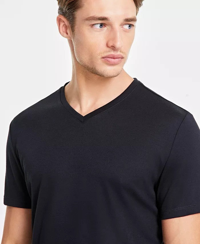 Translation missing: en.Alfani Men's V-Neck Undershirt Combed Cotton in Black-Size Small