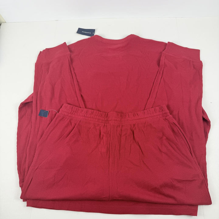 Translation missing: en.Club Room Men's Waffle Long-Sleeve T-Shirt &amp; Pajama Pant Set Jester Red-Large