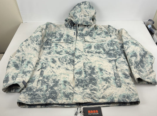 Translation missing: en.Bass Outdoor Men's Water Resist Performance Hooded Pocket Jacket White Multi -XL
