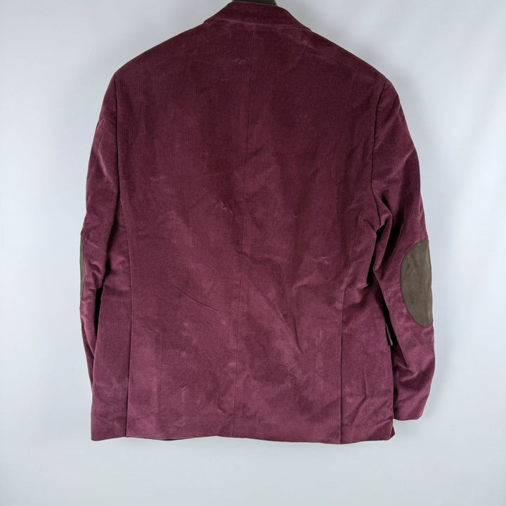 Translation missing: en.Tommy Hilfiger Men's Modern-Fit Corduroy Elbow Patch Sport Coat - Burgundy-40S