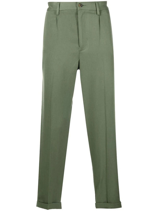 Translation missing: en.Vince Men's 100% Lyocell Solid Cuffed Regular Fit Pants in Yucca Pine-Size 34