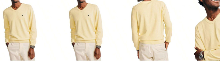 Translation missing: en.Nautica Men's Navtech Performance Soft V-Neck Sweater French Vanilla-2XL