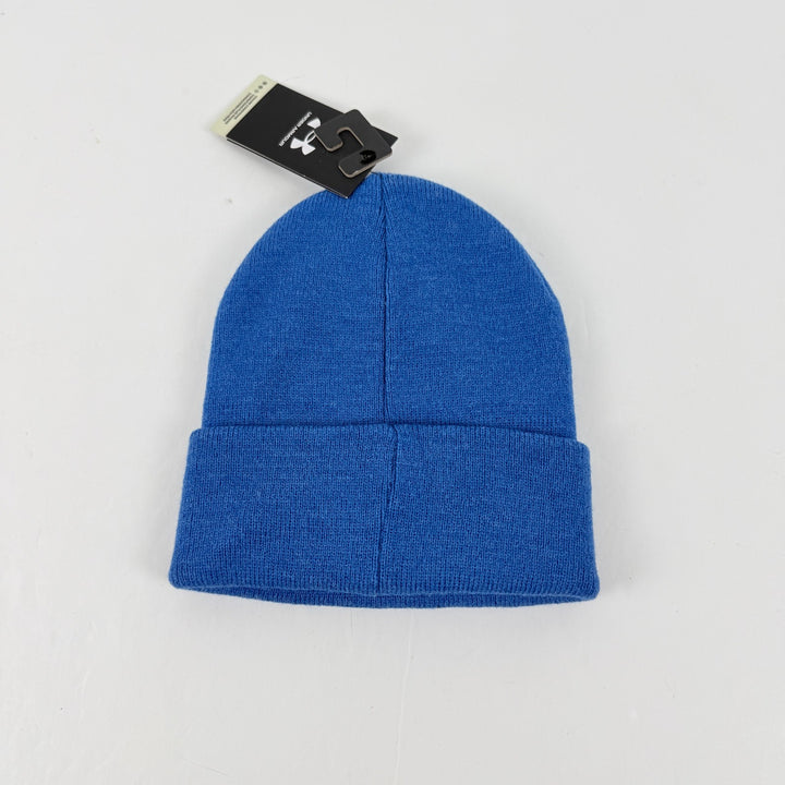 Translation missing: en.Under Armour Halftime Cuff Beanie Tech Blue Black, One Size Fits Most Acrylic