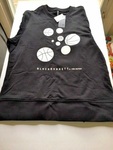 Translation missing: en.Neil Barrett Black Barrett All Cotton Basketball Sweatshirt-Size Medium