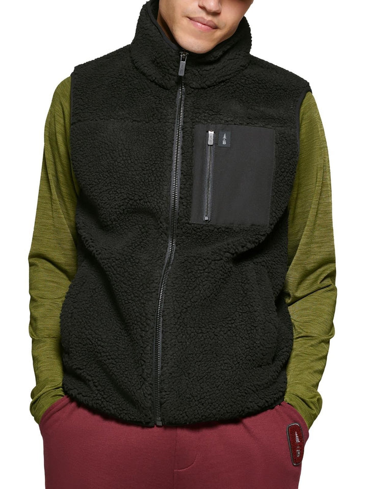 Translation missing: en.Bass Outdoor Men's Coastal Fleece Full-Zip Vest in Black-Small