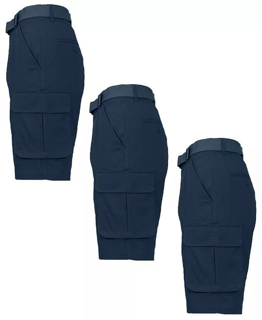 Translation missing: en.Blu Ice Blu Rock Belted Flex Stretch Cargo Shorts 9" Inseam Navy-34W