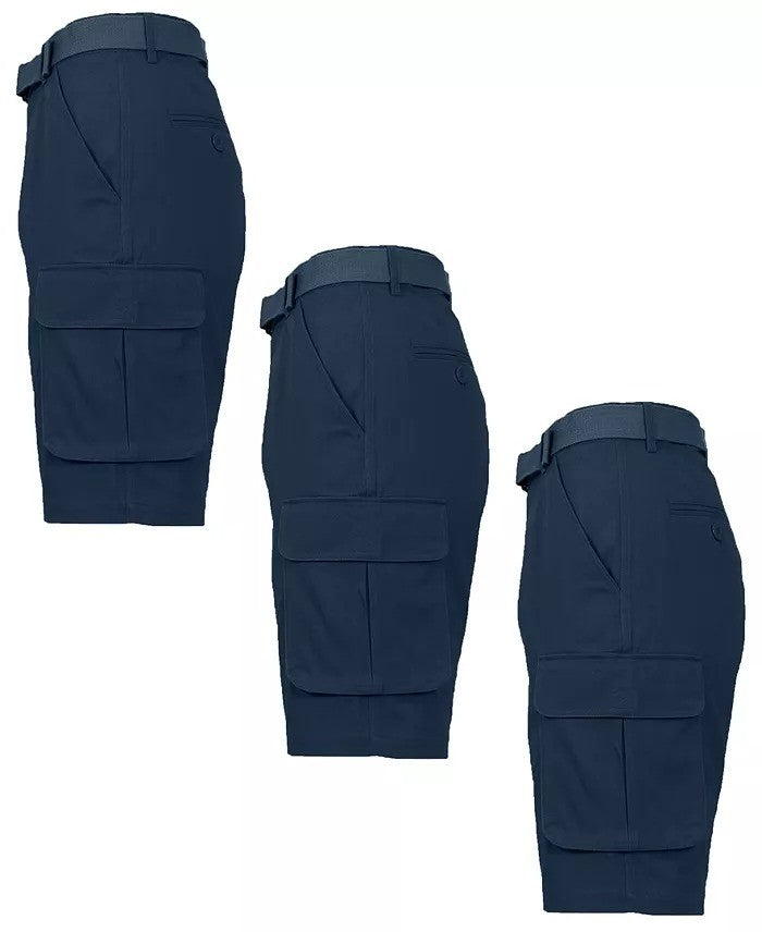 Translation missing: en.Blu Ice Blu Rock Belted Flex Stretch Cargo Shorts 9" Inseam Navy-34W