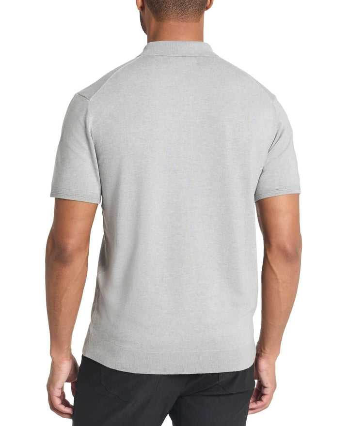 Translation missing: en.Kennth Cole Men's Polo Shirt Grey 2XL Slim-Fit 4-Way Stretch Sweater-Knit