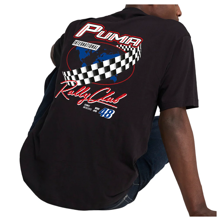 Translation missing: en.Puma Men's Moto Semi-Rubber Print Graphic T-Shirt-Black-Small