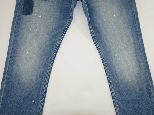 Translation missing: en.7 for All Mankind the Stacked Skinny Jeans in Saturday Afternoon Blue-34/34